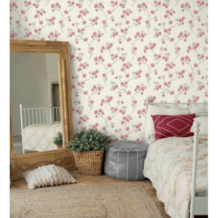 Papel pintado de flores japonesas rojas - Evolet Garden 682376