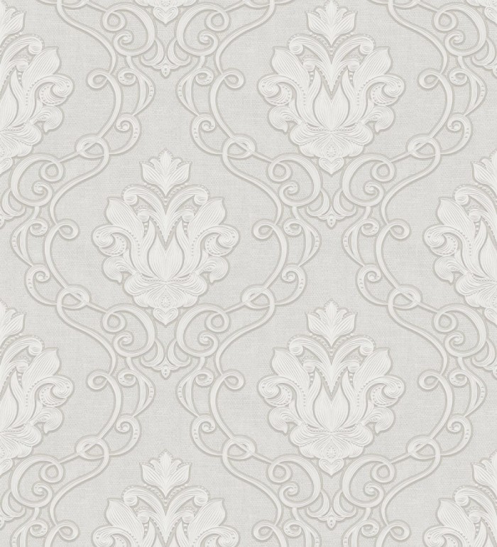 Papel pintado de damascos victorianos en relieve con estilo neobarroco - Adamo 682402