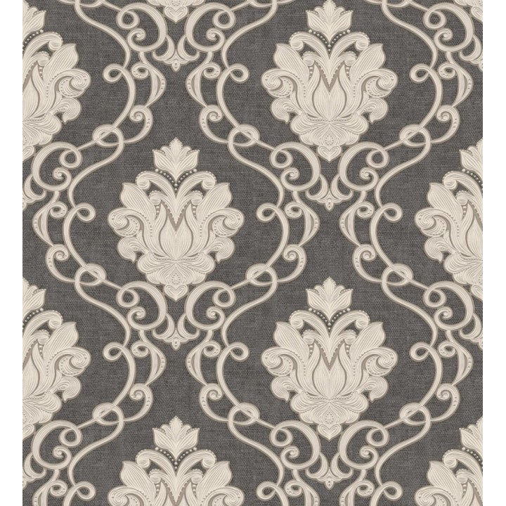 Papel pintado de damascos victorianos en relieve con estilo neobarroco - Adamo 682405