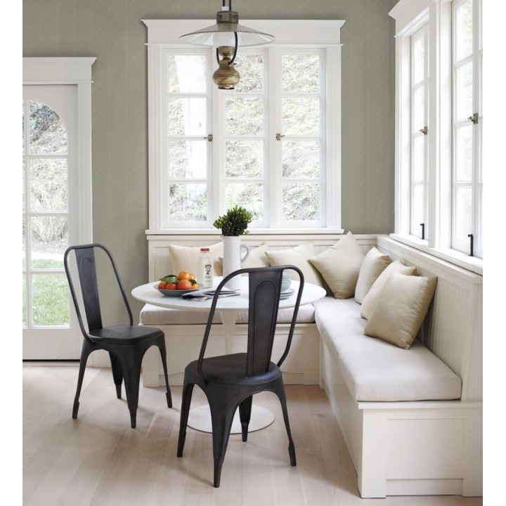 Papel pintado de rombos imitación tela cosida - Derek 682415