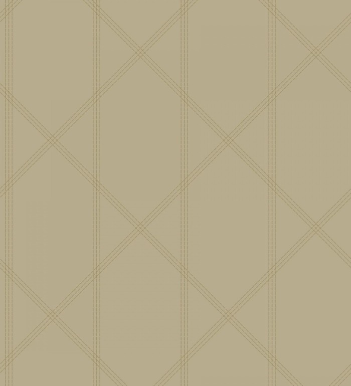 Papel pintado de rombos imitación tela cosida beige oscuro - Derek 682416