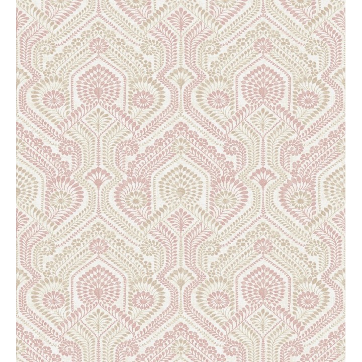 Papel pintado damascos estilo étnico beige y rosa - Qatari Princess 682419