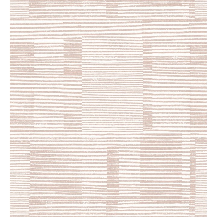 Papel pintado de rayas horizontales desiguales estilo abstracto color rosa - Blake 682424