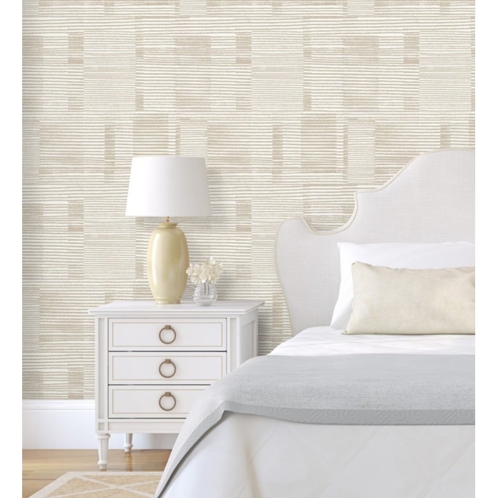 Papel pintado de rayas horizontales desiguales estilo abstracto - Blake 682425