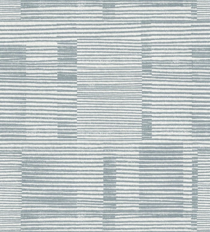 Papel pintado de rayas horizontales desiguales estilo abstracto azul - Blake 682426