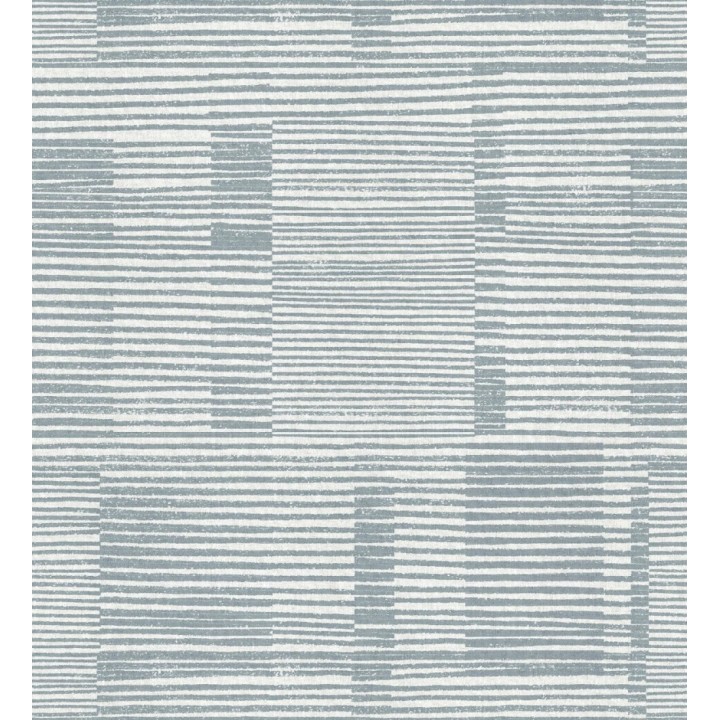 Papel pintado de rayas horizontales desiguales estilo abstracto azul - Blake 682426