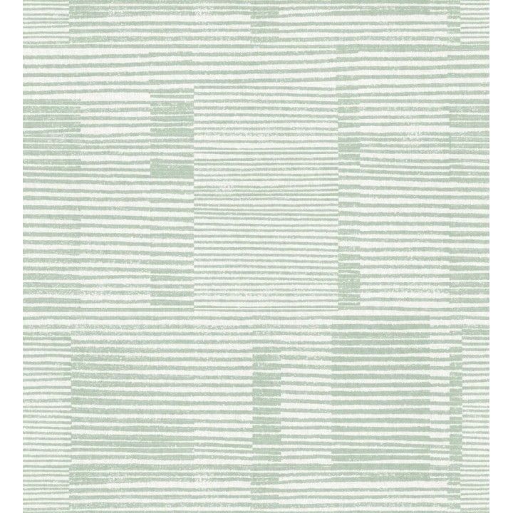 Papel pintado de rayas horizontales desiguales estilo abstracto verde - Blake 682427