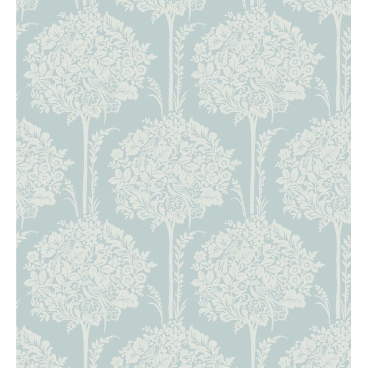 Papel pintado de ramos de flores de diseño romántico color celeste turquesa - Sarah Eden 682428