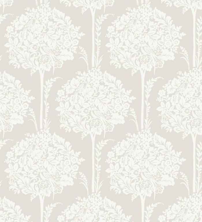 Papel pintado de ramos de flores diseño romántico fondo color blanco roto - Sarah Eden 682432