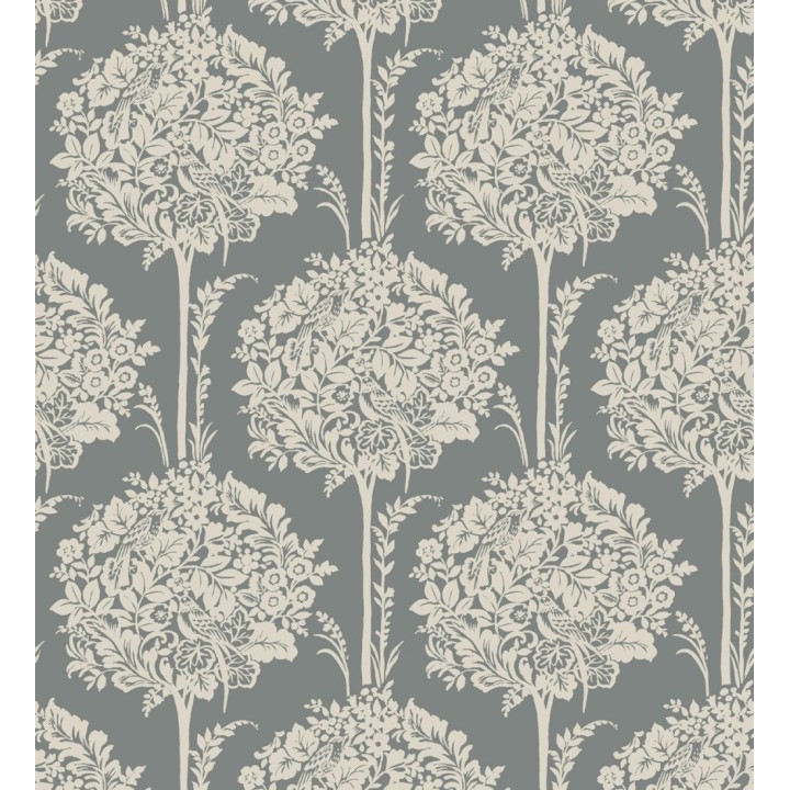 Papel pintado de ramos de flores diseño romántico fondo color gris oscuro - Sarah Eden 682433
