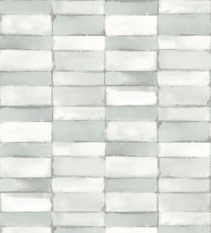 Papel pintado con diseño de baldosas moderno tonos verdes - Lamdo 682453