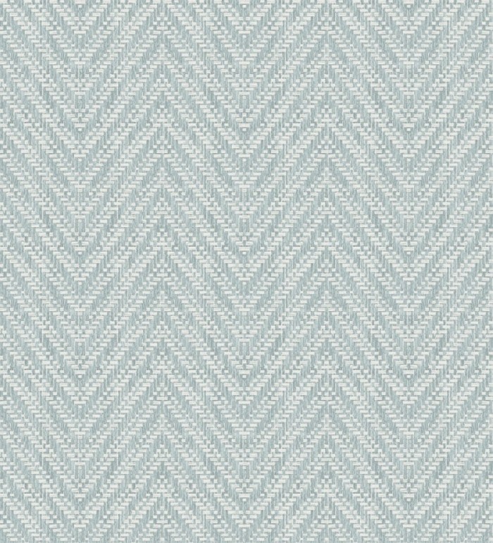 Papel pintado de espigas efecto fibra vegetal tonos verde agua  - Mumbai Wide 682455