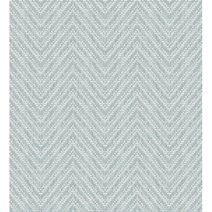 Papel pintado de espigas efecto fibra vegetal tonos verde agua  - Mumbai Wide 682455