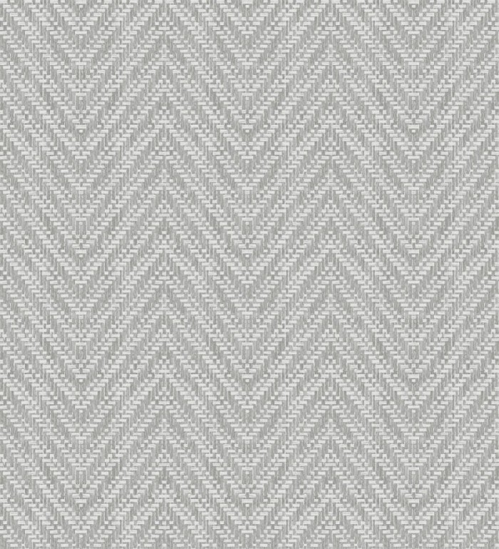 Papel pintado de espigas efecto fibra vegetal tonos grises - Mumbai Wide 682456