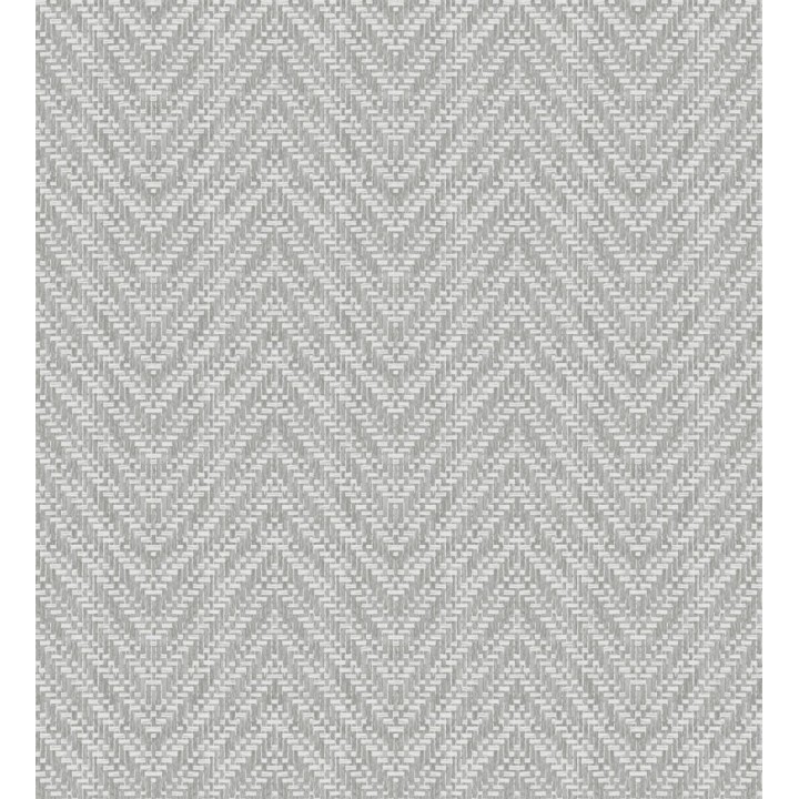 Papel pintado de espigas efecto fibra vegetal tonos grises - Mumbai Wide 682456