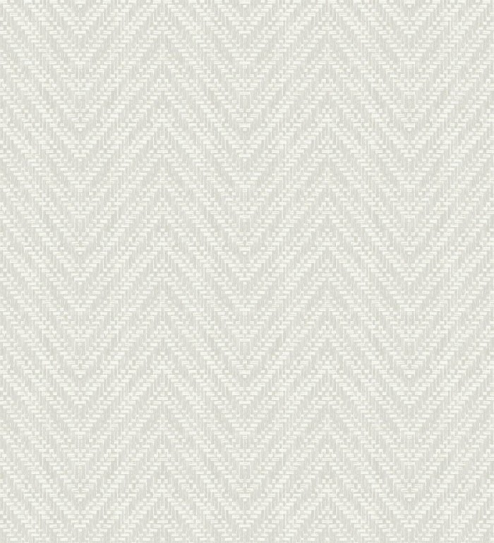Papel pintado de espigas efecto fibra vegetal tonos nácar y blanco  - Mumbai Wide 682457