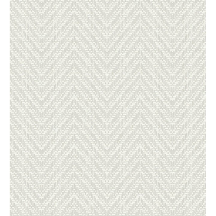 Papel pintado de espigas efecto fibra vegetal tonos nácar y blanco  - Mumbai Wide 682457