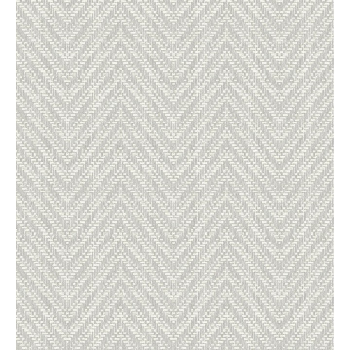 Papel pintado de espigas efecto fibra vegetal tonos gris claro - Mumbai Wide 682458