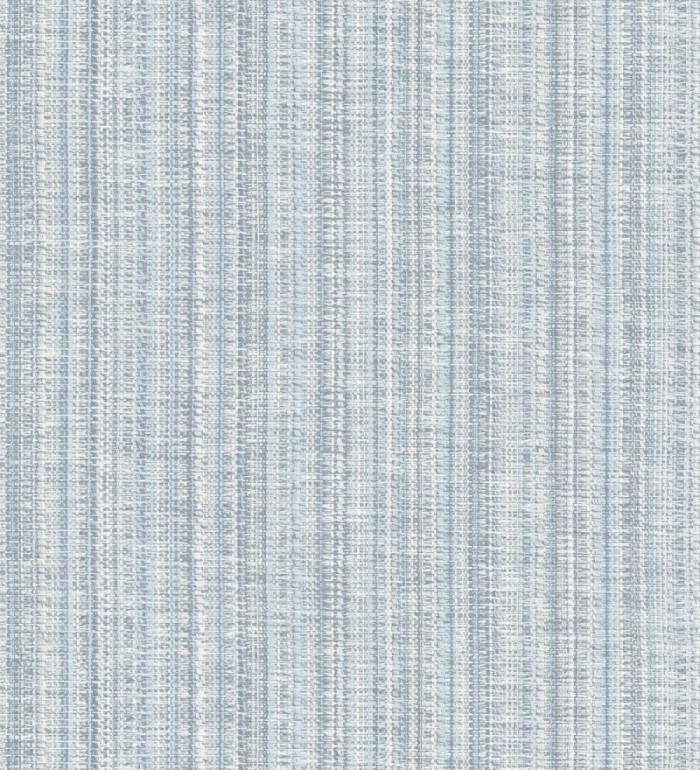 Papel pintado imitación tela jacquard de rayas azul - Leeds 682462