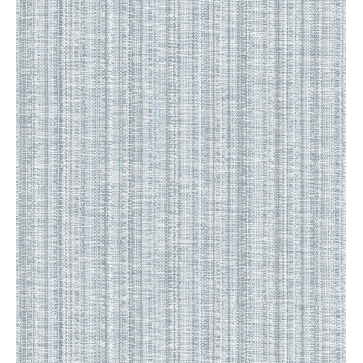 Papel pintado imitación tela jacquard de rayas azul - Leeds 682462