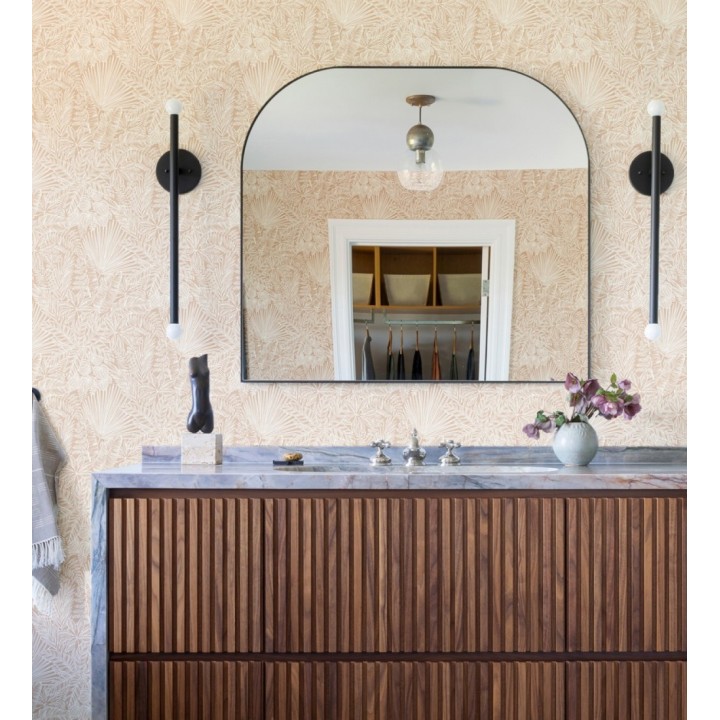 Papel pintado de selva tropical con hojas fondo rosa empolvado - Jacaranda 682472