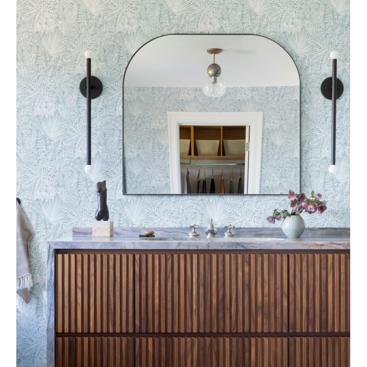 Papel pintado de selva tropical con hojas fondo azul - Jacaranda 682473