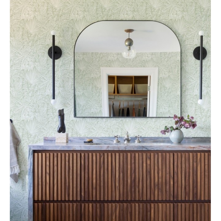 Papel pintado de selva tropical con hojas fondo verde claro - Jacaranda 682474