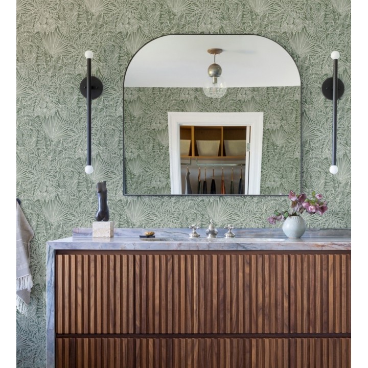 Papel pintado de selva tropical con hojas fondo verde - Jacaranda 682475