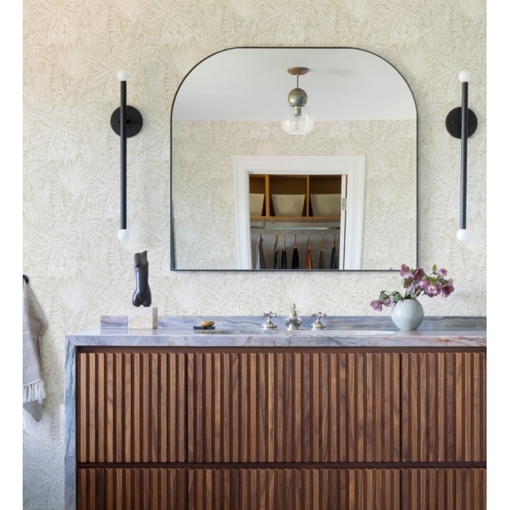 Papel pintado de selva tropical con hojas fondo beige - Jacaranda 682476