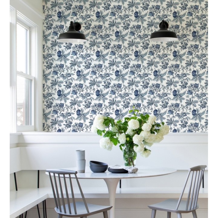 Papel pintado de granadas tonos azules - Reika 682482