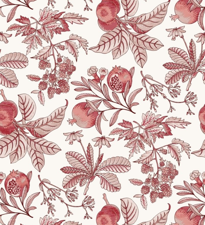 Papel pintado de granadas tonos rojos - Reika 682483