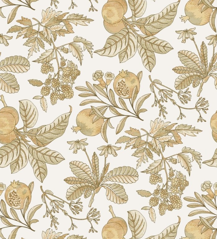 Papel pintado de granadas tonos ocres - Reika 682484