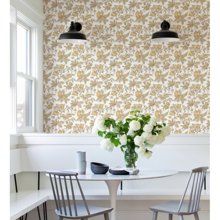 Papel pintado de granadas tonos ocres - Reika 682484