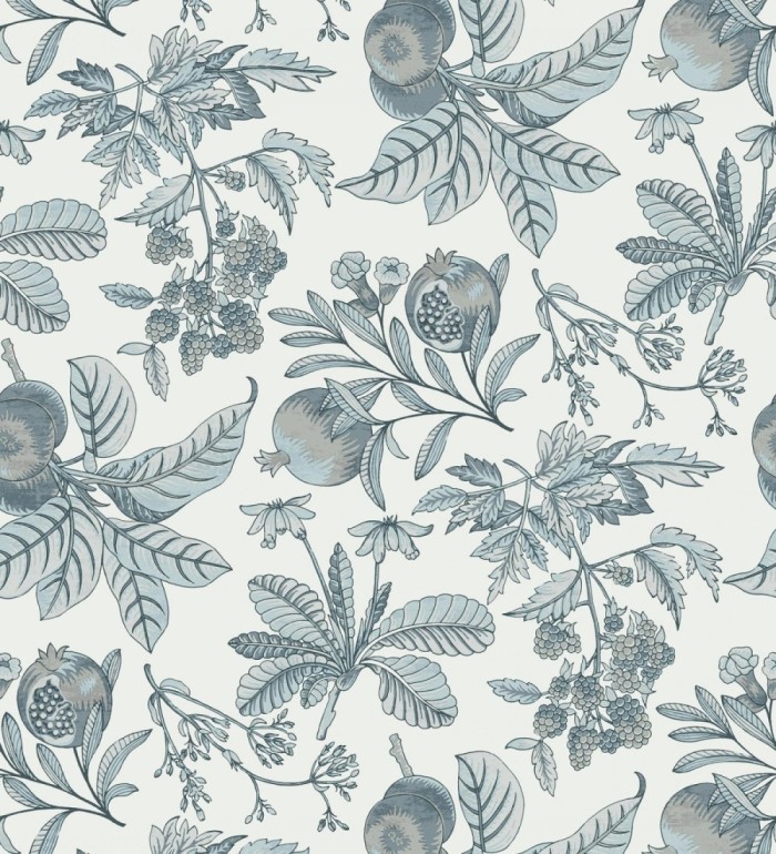 Papel pintado de granadas tonos grises azulados - Reika 682485