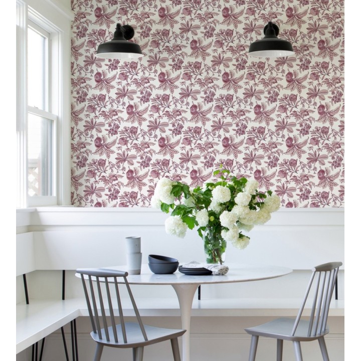 Papel pintado de granadas tonos rojo purpúreo - Reika 682486