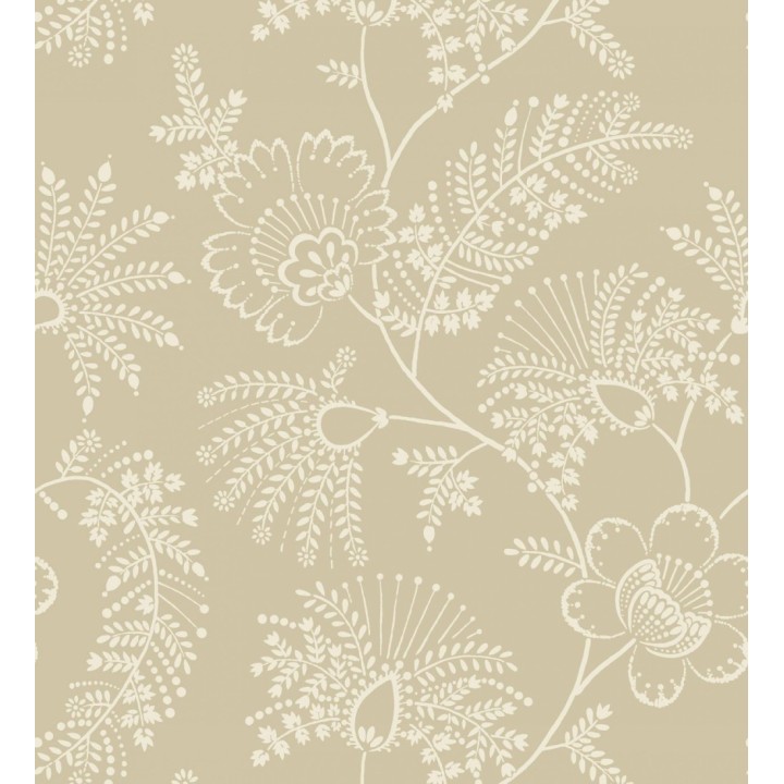 Papel pintado de flores estilo étnico fondo beige - Mirelle 682496