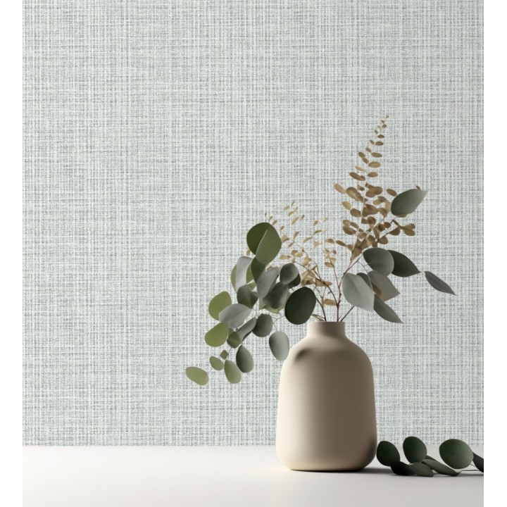 Papel pintado tejido de lino tonos grises y blancos con textura - London Textile 682507