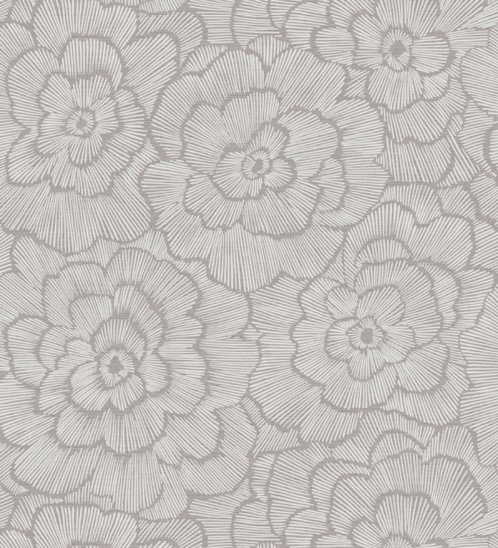 Papel pintado de flores grandes color gris violáceo - Dublin Flowers 682524