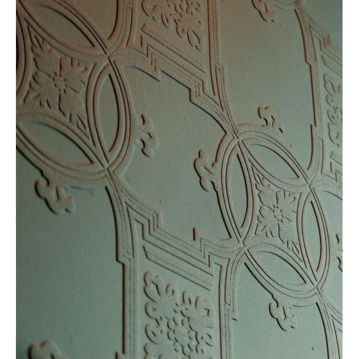 Papel pintado blanco repintable texturizado de alto relieve - Cleva Texture 682526