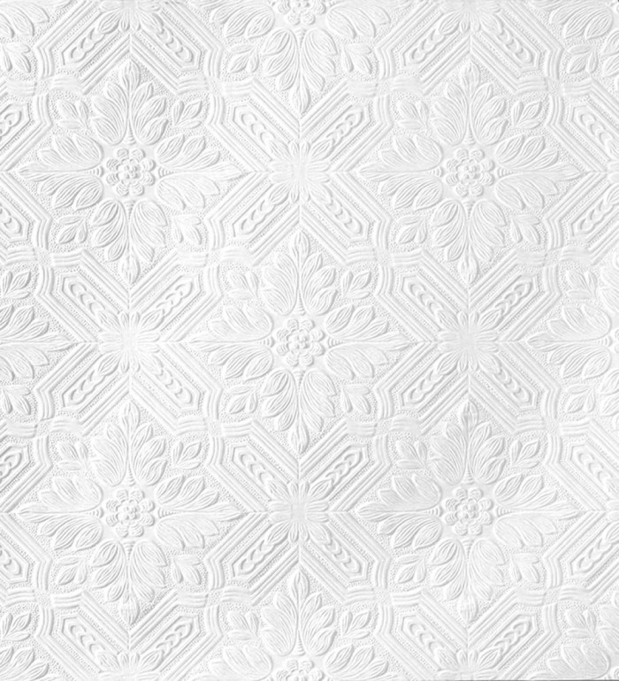 Papel pintado blanco repintable texturizado de alto relieve - Creta Texture 682527