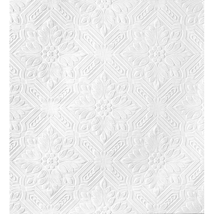 Papel pintado blanco repintable texturizado de alto relieve - Creta Texture 682527