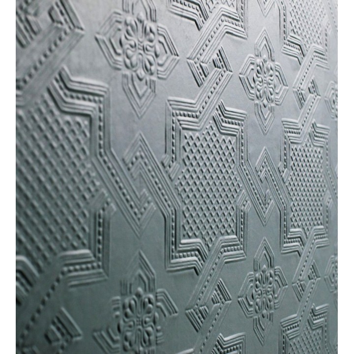 Papel pintado blanco repintable texturizado de alto relieve - Bastian Texture 682528