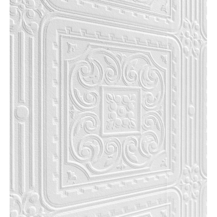 Papel pintado blanco repintable texturizado de alto relieve - Bizancio Texture 682529
