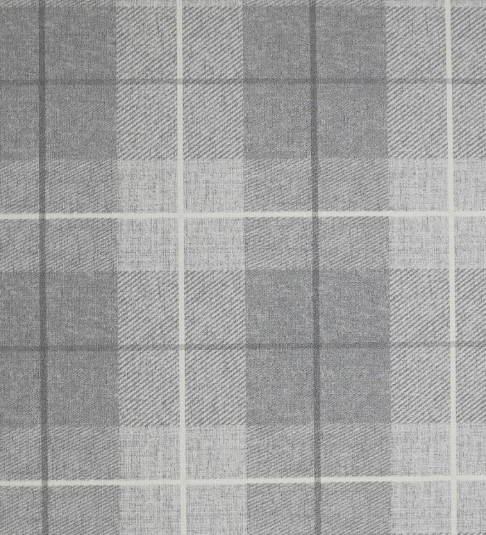 Papel pintado de cuadros escoceses efecto tela tartán color gris - Smith Tartan 682534