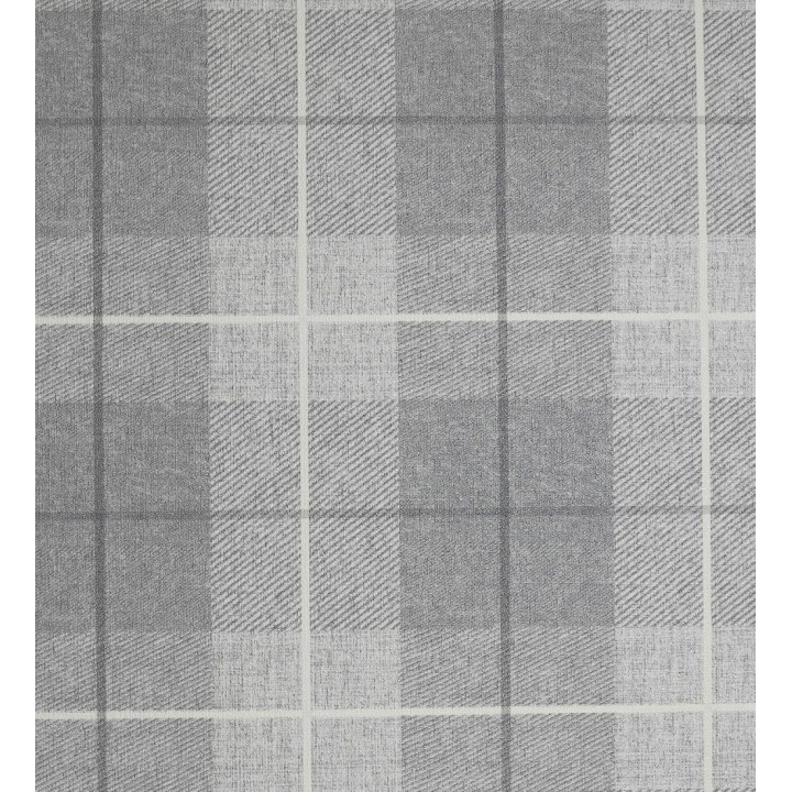 Papel pintado de cuadros escoceses efecto tela tartán color gris - Smith Tartan 682534
