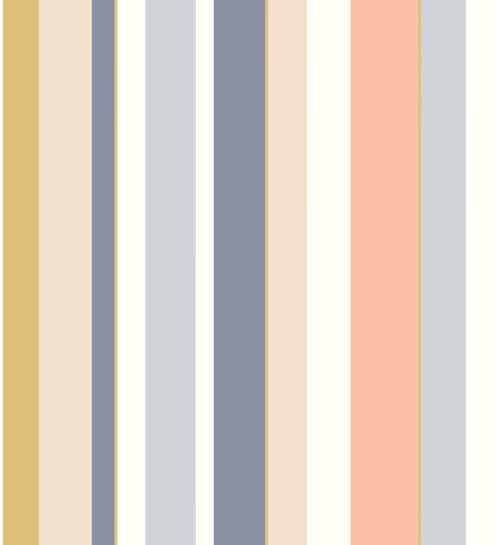 Papel pintado de rayas texturizadas multicolor  - Raya Zeila 682568