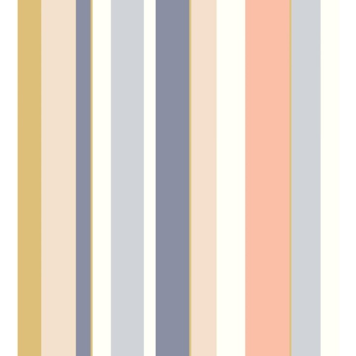 Papel pintado de rayas texturizadas multicolor  - Raya Zeila 682568