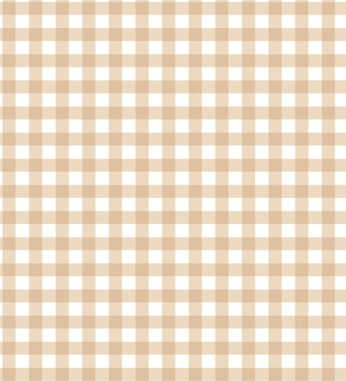 Papel pintado cuadros de vichy color beige - Juliet Vichy 682570