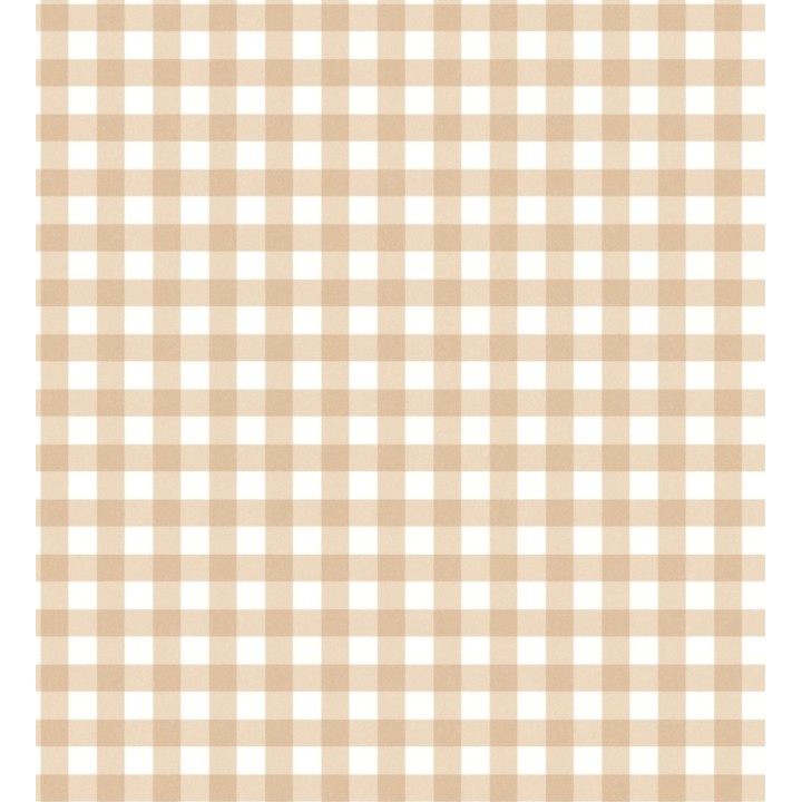Papel pintado cuadros de vichy color beige - Juliet Vichy 682570