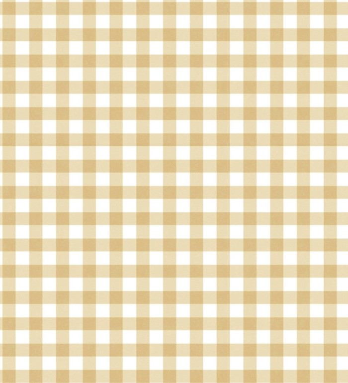 Papel pintado cuadros de vichy color ocre - Juliet Vichy 682571